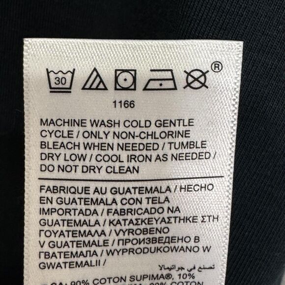 Athleta Shirt Womens Medium Black Essential Tee Supima Cotton Stretch Crewneck - Picture 8 of 8